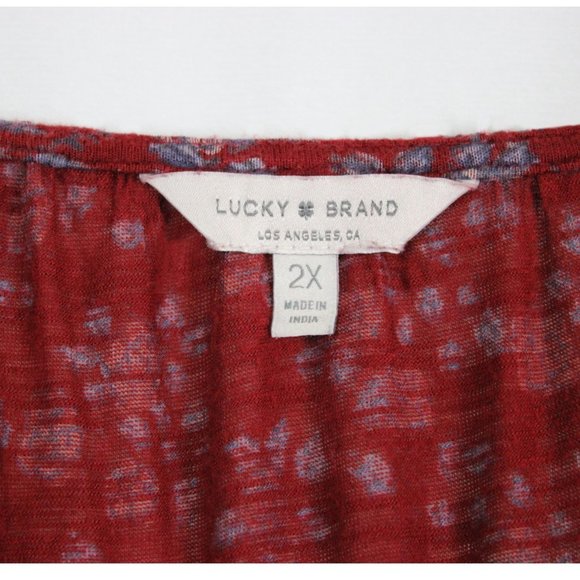 Plus Lucky Brand Floral A-Line Top Size 2X - Picture 11 of 11